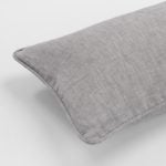 Amity home catalina lumbar pillow in grey chambray   textured chambray weave