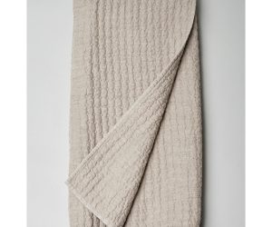 Amity home catalina baby quilt in natural   crinkle textured cotton