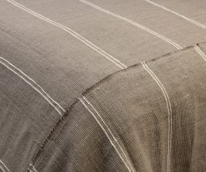 Amity home rhodes bedspread in pewter   textured weave with white stripes
