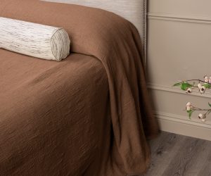 Amity home basey bedspread in copper   crinkled texture