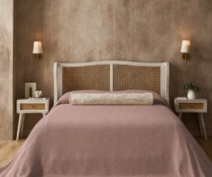 Amity home andrea bedspread in rose gold   textured weave