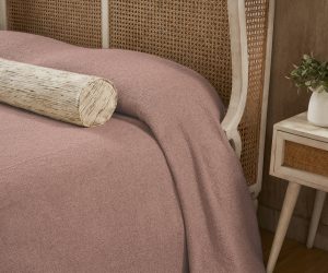 Amity home andrea bedspread in rose gold   textured weave