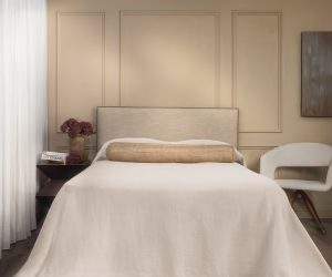 Amity home ranier linen bedspread in ivory   relaxed linen texture