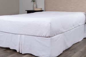 Amity home box spring cover in white waffle   waffle texture