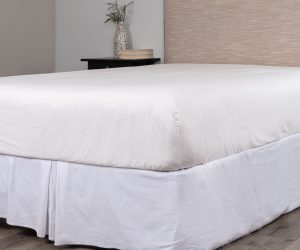 Amity home box spring cover in ivory   fitted design