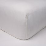 Amity home box spring cover in ivory   tailored fit