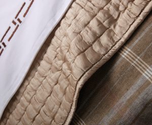 Amity home aurora  barber collection in white beige  brown   quilted texture