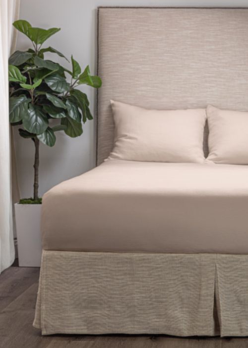Box spring cover taupe