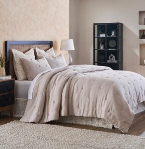 Amity home zuri tufted comforter in natural   textured tufts