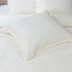 Amity home christelle quilt in ivory   horizontal ribbed texture