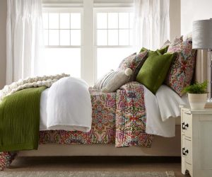 Amity home christelle quilt in lemongrass multi pattern   intricate medallion design