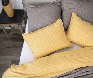 Amity home christelle quilt in ash grey   crinkled texture