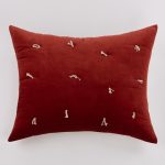 Amity home hawke sham in brick   tufted velvet texture