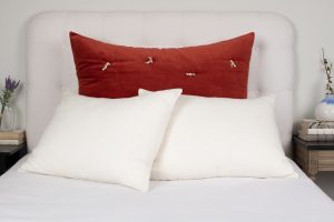 Amity home hawke sham in brick dutch euro   decorative tied detailing