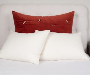 Amity home hawke sham in brick dutch euro   decorative tied detailing