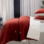 Amity home hawke quilt in brick  cream   hand tufted texture