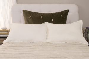 Amity home hawke sham in laurel   velvet with tassels