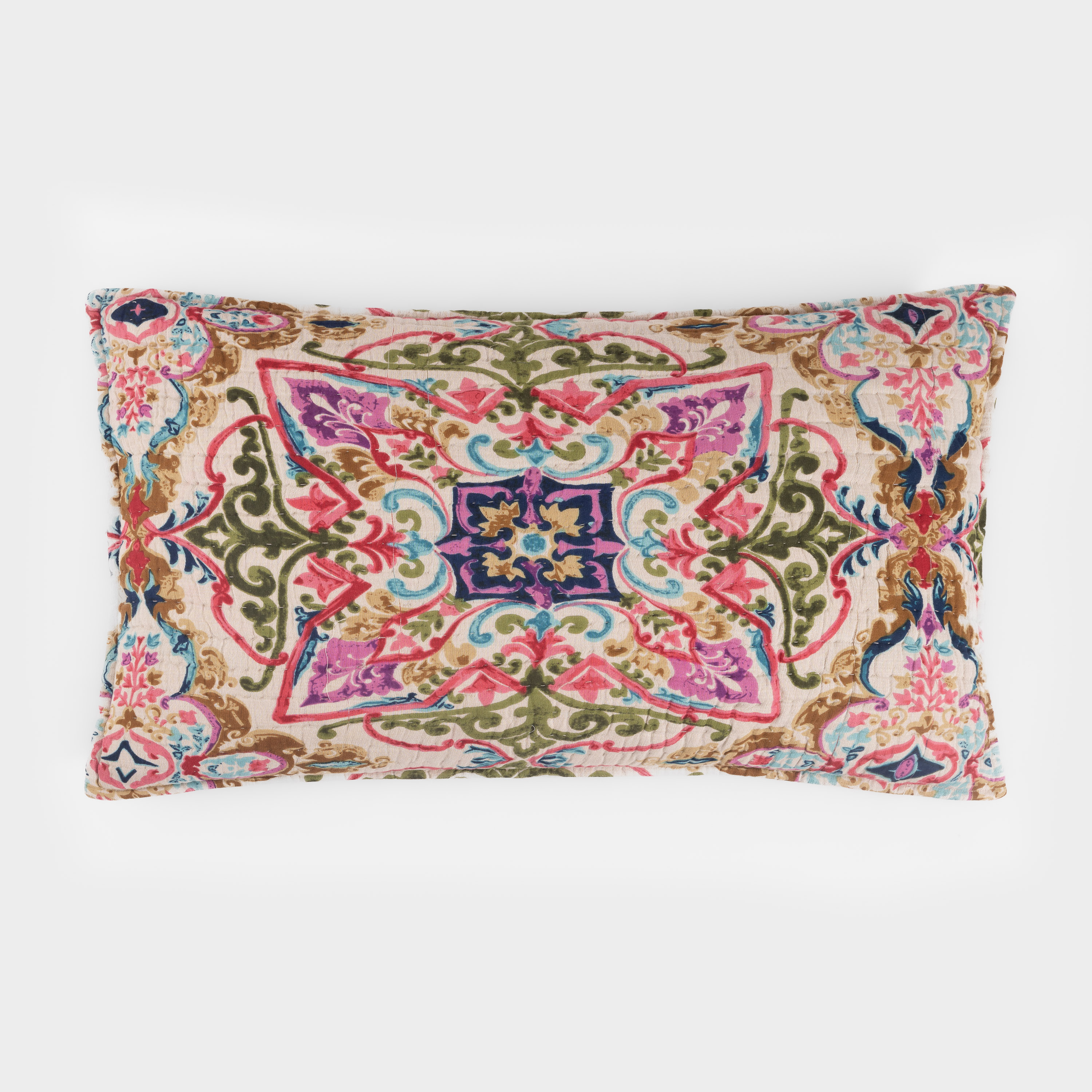 Cc1003ks | Amity Home Amity home monaco sham king in multicolor floral intricate quilted pattern