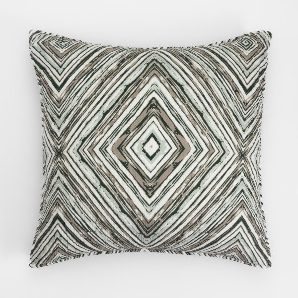 Amity home kingston euro sham in green   concentric diamond pattern