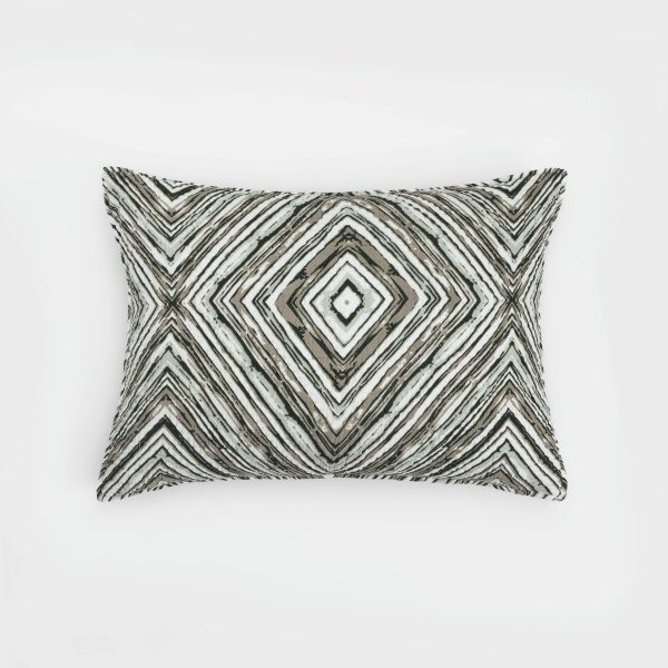 Amity home kingston sham in green   geometric diamond pattern