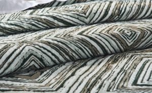 Amity home kingston quilt in green   abstract geometric print