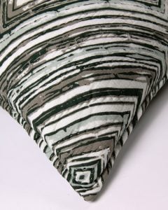 Amity home kingston quilt in green   hand stitched concentric squares