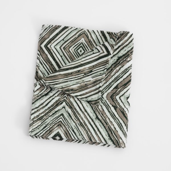 Amity home kingston quilt in green   abstract geometric pattern