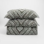 Amity home kingston quilt in green   diamond quilted chevron design