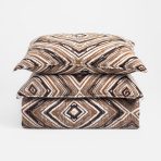 Amity home kingston quilt in ochre   abstract geometric quilted design