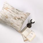 Amity home murdock pillow in neutral abstract   textured brushstroke pattern