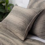 Amity home hugh quilt in natural striped   wavy striped texture