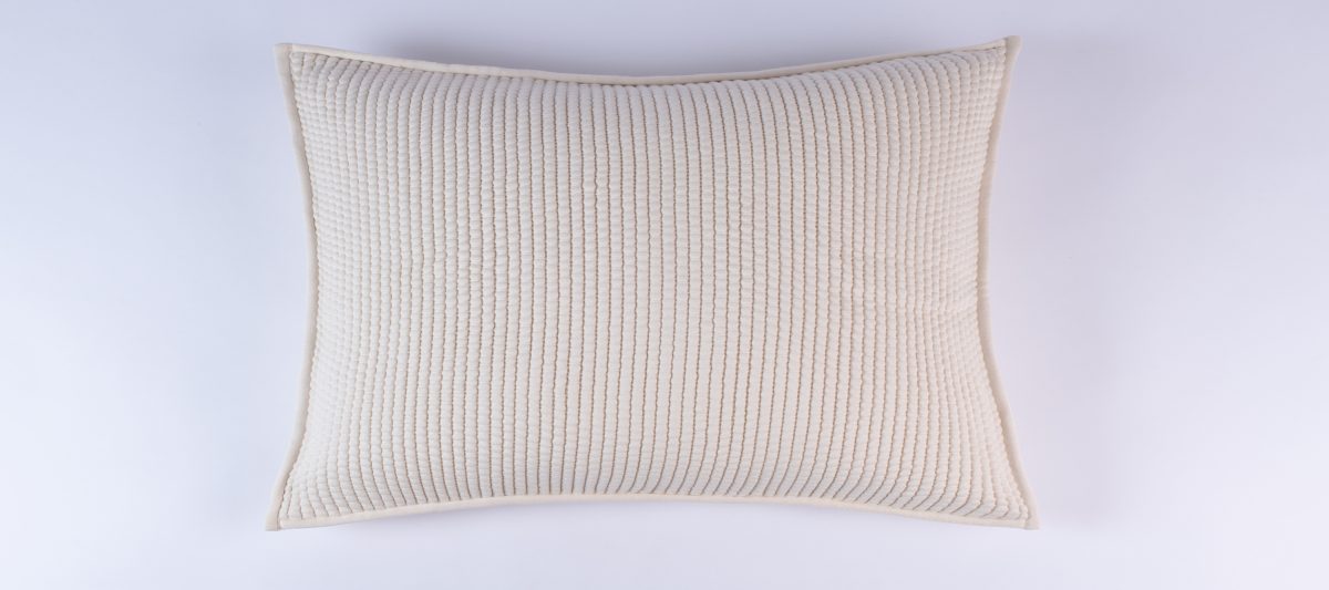 Amity home hancock sham in ivory   channel quilted