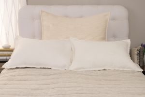 Amity home hancock sham in ivory   raw frayed edge