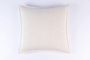 Amity home hancock sham in ivory   vertical ribbed texture