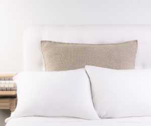 Amity home hancock sham in natural dutch euro   textured bobble knit