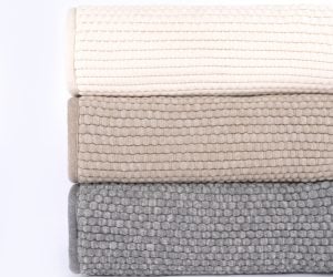 Amity home hancock coverlet in ivory   ribbed woven texture