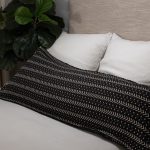 Amity home getz body pillow in black  cream   mudcloth pattern