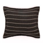 Amity home getz sham euro in black  cream   geometric pattern