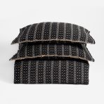 Amity home getz coverlet in black  cream   tribal geometric pattern