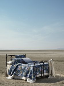 Amity home fitzgerald quilt in adriatic   quilted botanical print