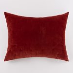 Amity home roan sham in brick   quilted velvet texture