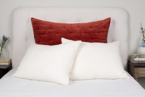 Amity home roan sham in brick   quilted texture