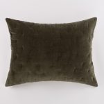 Amity home roan sham in laurel   quilted velvet texture