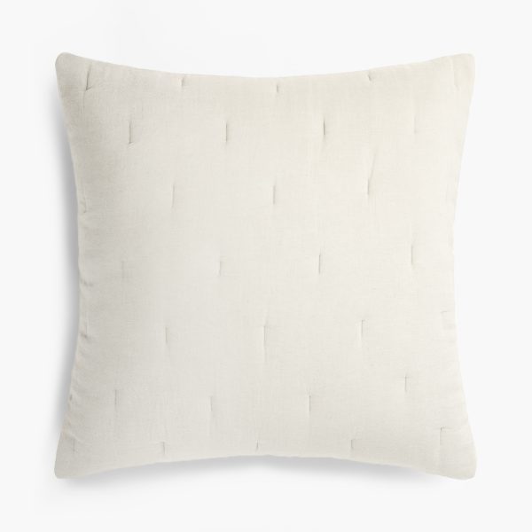 Amity Home Cartwright Sham in Ivory/Natural - Quilted Texture