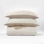 Amity Home Cartwright Quilt in Ivory/Natural - Subtle Tufted Stitching