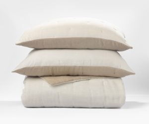 Amity home cartwright quilt in ivorynatural   subtle tufted stitching
