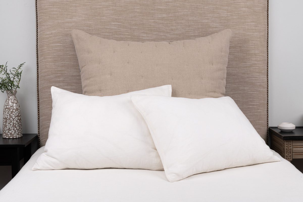 Amity home cartwright sham in neutral greynatural   linen texture