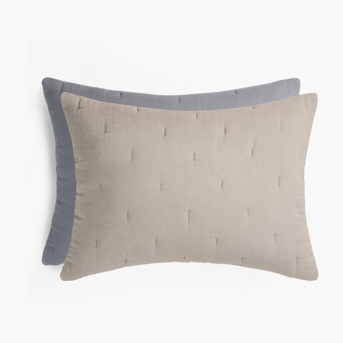 Amity home cartwright quilt sham in neutral greynatural   tufted design