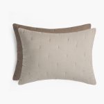 Amity home cartwright quilt in walnut brownnatural   quilted texture