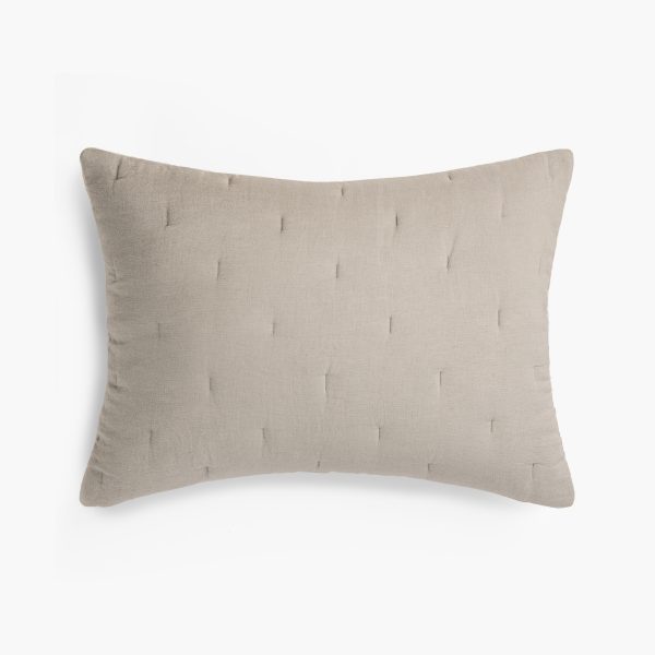 Amity Home Cartwright Sham in Ivory/Natural - Subtle Quilted Texture